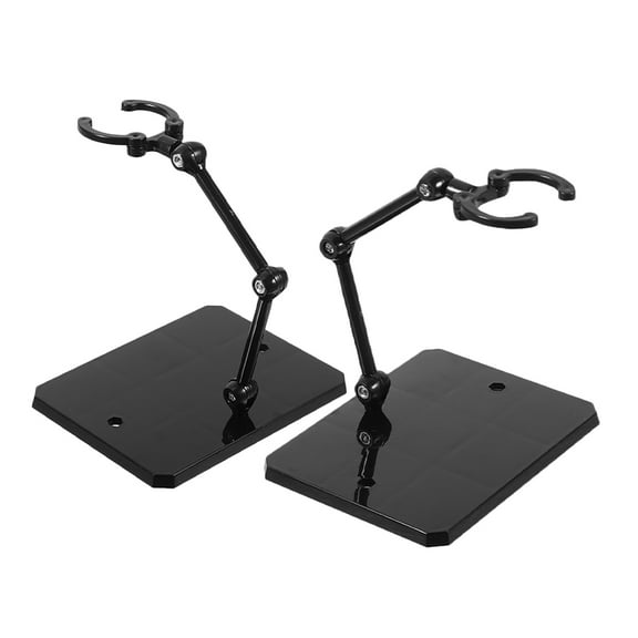 2 Pcs Doll Stand Figure Display Stand 9.50X7.50X7.00CM Black