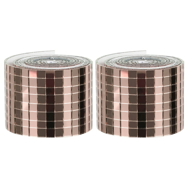 2 Rolls Adhesive Mosaic Tiles Glass Mirror Mosaic Sticker DIY Wall Sticker