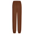 thumbnail image 4 of Fiaer,Women's Sweatpants Casual Drawstring Sweat Pants Workout Athletic Joggers with Pockets Plus Size Trendy Loose Fit Trousers Coffee S, 4 of 7