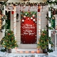 thumbnail image 6 of Beautynvta Christmas Door Cover, 35''x71'' Merry Christmas and Happy New Year Hanging Banner Decoration Front Door Backdrop Window Cover for Home Wall Indoor Party Decorations, 6 of 6
