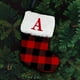 thumbnail image 4 of Medias navideñas con monograma y letras, 18 cm, colgantes para niños y adultos, de felpa súper suave, ideales para decorar chimeneas, color rojo., 4 of 7