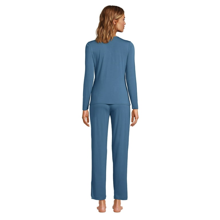 Lands End Women s Cooling 2 Piece Pajama Set Long Sleeve