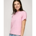 thumbnail image 3 of Real Essentials 5 Pack: Women’s 100% Cotton Oversized Short Sleeve T-Shirts Fashion Trendy Tees (Available in Plus Size), 3 of 5
