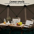thumbnail image 4 of COBIZI 15x15 Pop up Gazebo Extra Large Screen Tent, 8-Sided Screen House for Camping, Camping Outdoor Screened Gazebo with 7 Sidewalls, Portable Hub Tent with Carrying Bag and Ground Stakes, Brown, 4 of 10