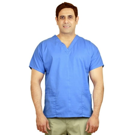 

Unisex Men/Women V-Neck Scrub Cotton Uniforms Medical Hospital Nursing Shirt Top