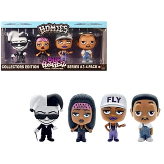 Homies Big Headz Series 4 Collector's 4-Pack Figures, 4-4.5 in