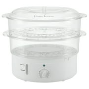Classic Cuisine 2-Tier Electric Food Steamer with Timer – Vegetable Steamer and Rice Cooker