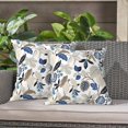 thumbnail image 6 of Ryan&nbsp; Outdoor/Indoor Throw Pillows, Decorative Throw Pillows Cover , 18"x18" Square Pillows for Bed, Couch, Sofa and Patio Furniture, Set of 2, Breeze Leaves Beige, 6 of 7