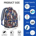 thumbnail image 6 of Beagle Dog Dog and Flower Backpack for School,Cute School Bag,Schoolbag with Adjustable Shoulder Straps & Padded Back,15.3"x11"x7.1".﻿, 6 of 6