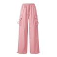 thumbnail image 6 of HappyYEE Cargo Pants for Women - Straight Leg Work Trousers with Multi Pockets - Relaxed Fits Casual Outdoor Hiking Bottoms L, 6 of 7