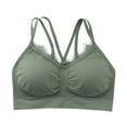 thumbnail image 2 of Sports Bras for Women Cotton Comfort Wirefree Yoga Bras Spaghetti Straps Beauty Back Vest Bras, 2 of 3