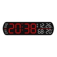 thumbnail image 2 of Reloj despertador digital con LED, inteligente, práctico y fácil de usar, para escritorio, para hogar, dormitorio, oficina, sala de estar Rojo, 2 of 8
