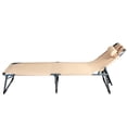 thumbnail image 4 of Costway Tumbona Ajustable Plegable Silla Reclinable de Playa con Cojines para Acostarse Boca Abajo/Arriba y Cavidad Facial Beige, 4 of 6