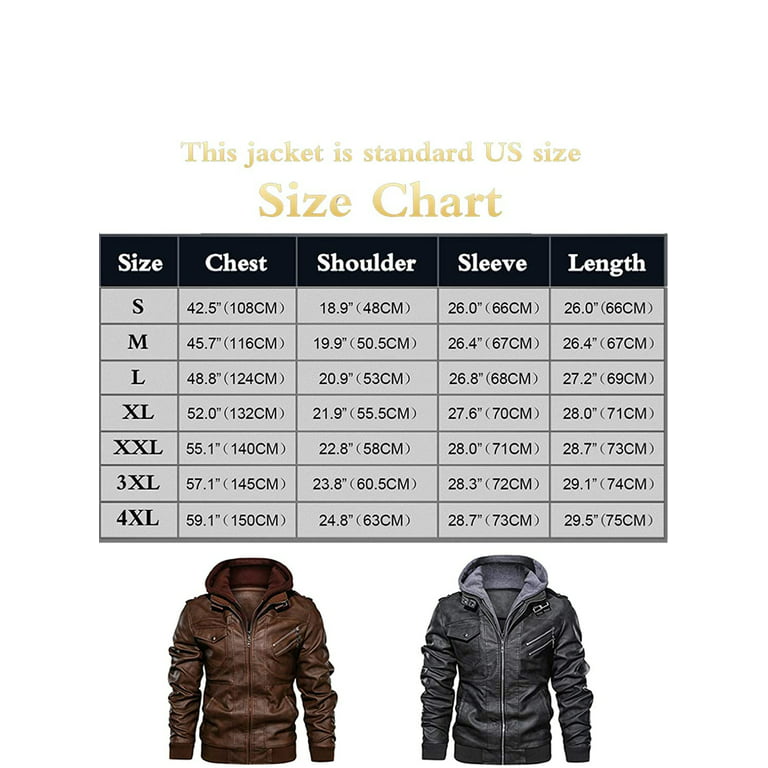 Men’s Casual Stand Collar PU Faux Leather Zip-Up Motorcycle Bomber Jacket  With a Removable Hood
