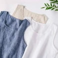 thumbnail image 4 of Fgnfyis Men's Tank Tops Summer Casual Breathable Loose Fit Retro Linen Undershirts Stylish Comfortable Vests for Everyday Wear Mens Tank Tops Blue XXXL, 4 of 4