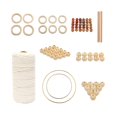 thumbnail image 2 of GUOOL 3mm Macrame Cord Natural Macrame Rope Macrame Wall Hanging Kit with Wood Beads, 85 Pieces, 2 of 9
