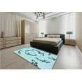 thumbnail image 4 of Ahgly Company Indoor Square Patterned Electric Blue Area Rugs, 5' Square, 4 of 6