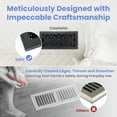 thumbnail image 4 of 4x10 Inches 6 Pack Heavy Duty Walkable Floor Register - Easy Adjust Air Supply Lever Decorative Floor Vent Covers, Charlotte Design Vent Covers for Home - Matte Black, 4 of 9