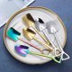 thumbnail image 1 of 2 piezas de cucharas de pala de acero inoxidable, postres creativos para el hogar, cucharas de sandía, cucharas, cucharas de pala lindas, color mágico, cucharas afiladas + cuchara plana XianweiShao 1327534403794, 1 of 1