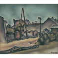 thumbnail image 2 of Konštantín Bauer 14x12 Black Ornate Wood Framed Double Matted Museum Art Print Titled: On the Outskirts of Kosice (1927), 2 of 5