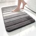 thumbnail image 1 of Alfombra de baño antideslizante lavable a máquina alfombra de baño absorbente de agua 40 x 60 cm gris, 1 of 5