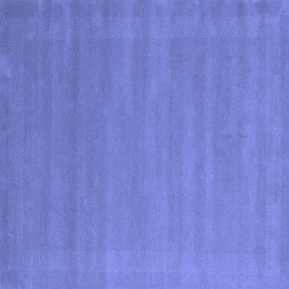 Ahgly Company Machine Washable Indoor Square Abstract Blue Contemporary Area Rugs, 5' Square