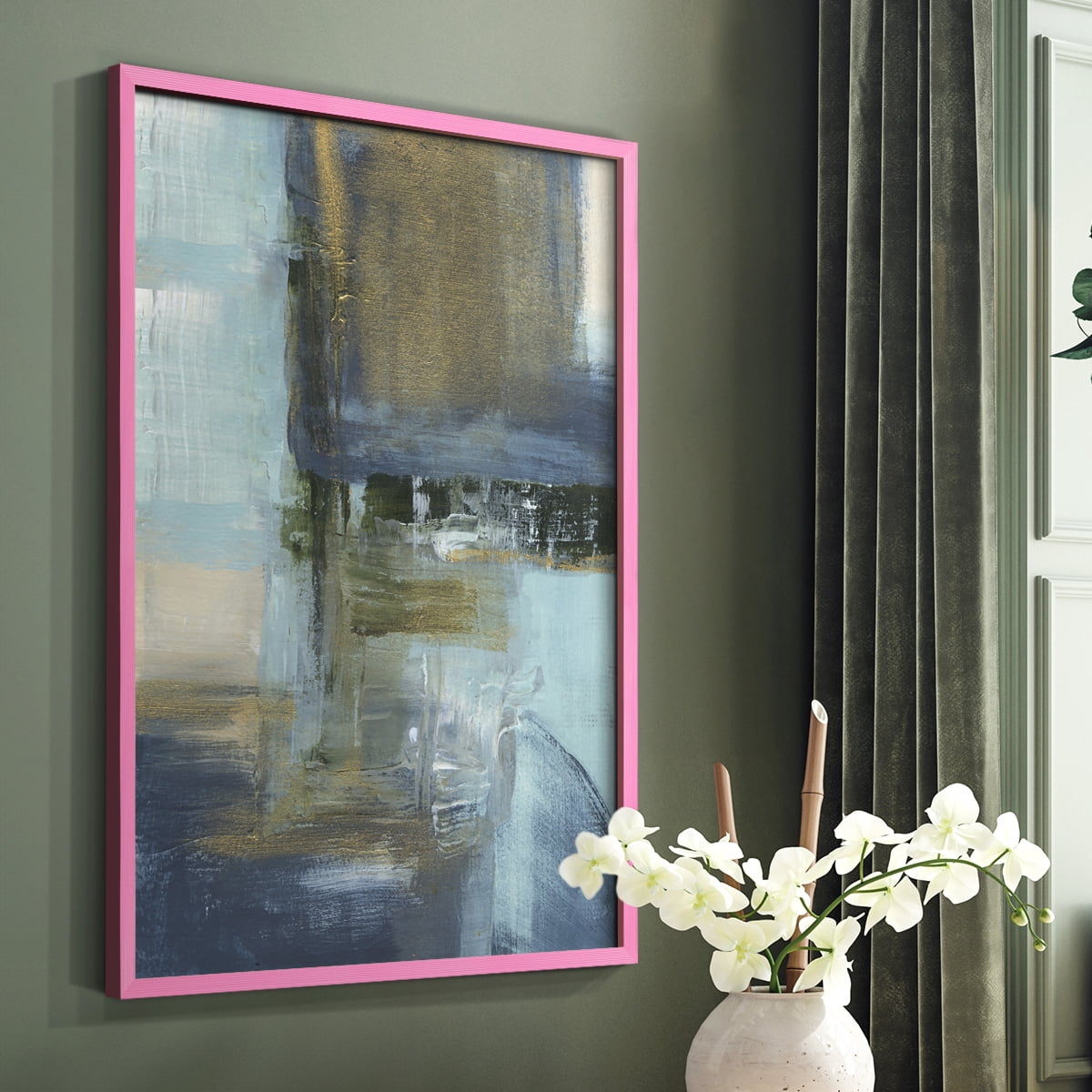 Sand Pond Summer II in Pink Solid Wood 11 x 14 Framed Print
