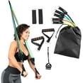 thumbnail image 4 of 11pc Heavy Duty Band Set Workout With Exercise Tubes, Door Anchor, Ankle Straps, Exercise Chart, and Resistance Band Carrying Case - Perfect for Home & Travel Gym, 4 of 6