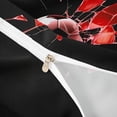 thumbnail image 4 of Castle Fairy Sport Soccer Duvet Cover Queen, Gradient Shattered Pattern Queen Bedding, Black Red White,Black Reversible,3-Piece,1 Duvet Cover and 2 Pillowcases, 4 of 6