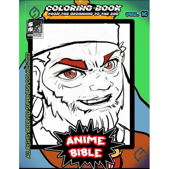 Anime Bible From The Beginning To The End Vol. 10: Coloring book, (Paperback)