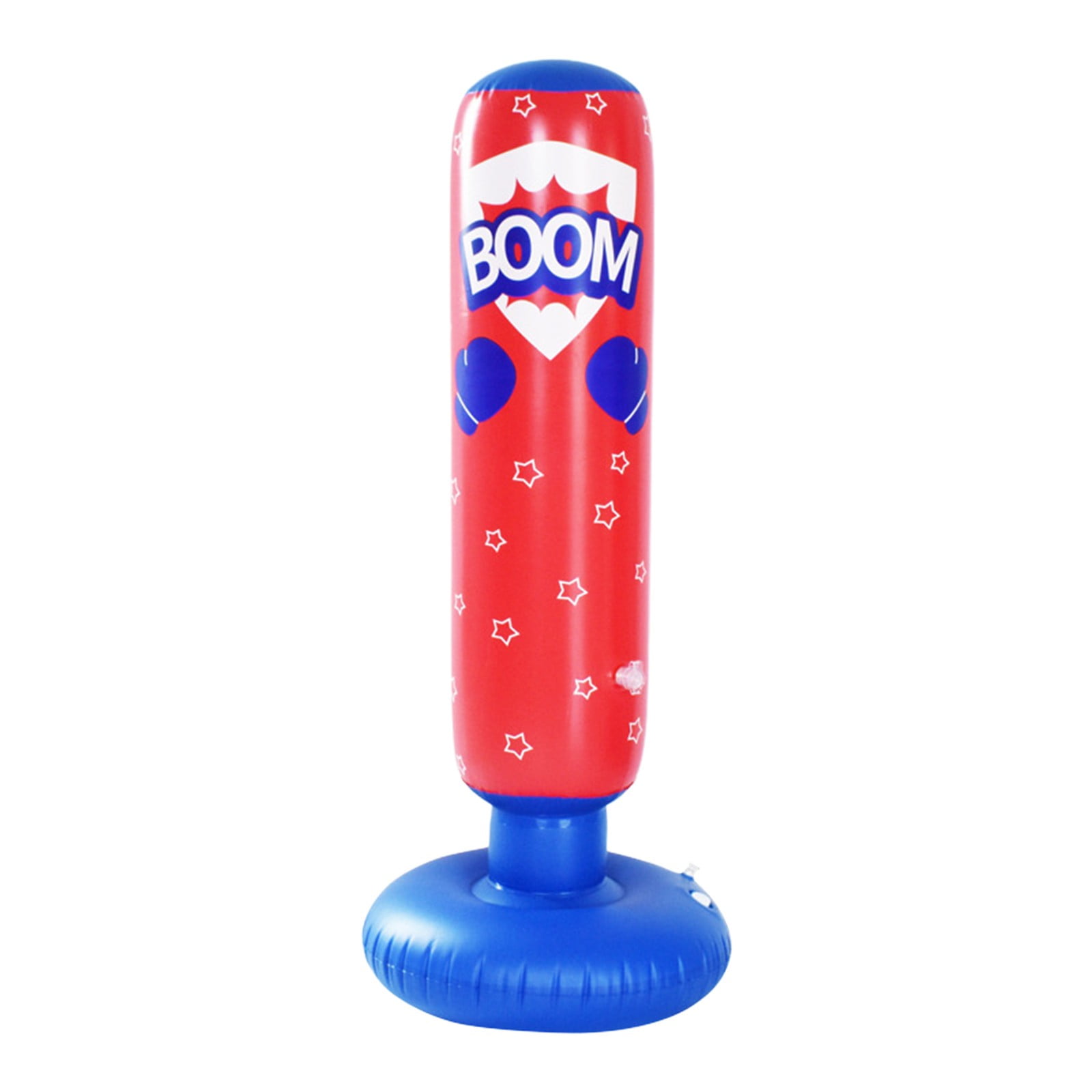 63 Inch Inflatable Boxing Bag for Kids, Standing Punching Tumbler with Water Sand Base, Heavy Duty PVC Kick Boxing Equipment for Boys Girls, Home Stress Relief