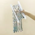 thumbnail image 6 of Clearance! 3Pcs Silver Metallic Foil Fringe Curtains 3.28Ft X 6.56Ft Silver Photo Booth Streamer Curtain Ideal For Birthday Christmas New Year Party Decorations, 6 of 7