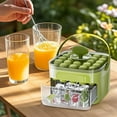 thumbnail image 6 of Qnjujn Easy Press Ice Maker with Bin, 2-in-1 Ice Tray & Storage, Fast Freezing BPA-Free Plastic for Cocktails Sodas, Non-Stick Quick Release for Home Bar Party, 6 of 9