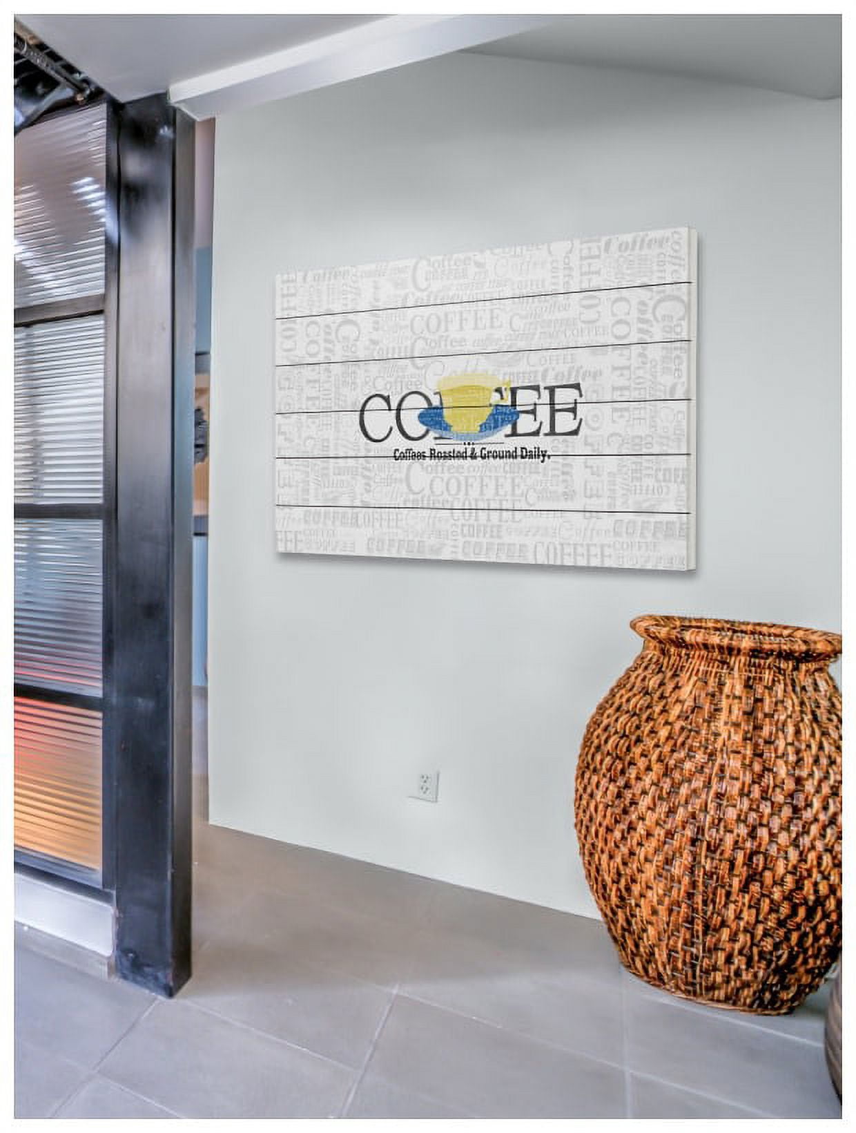 Marmont Hill Inc Marmont Hill - 'Coffee Coffee' Painting Print on White Wood