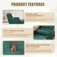 thumbnail image 3 of CQSXDA Oversized Chaise Lounge Indoor Fabric Single Sofa Bed Wide Seat Upholstered Lazy Sleeper Chair Set, 3 of 14