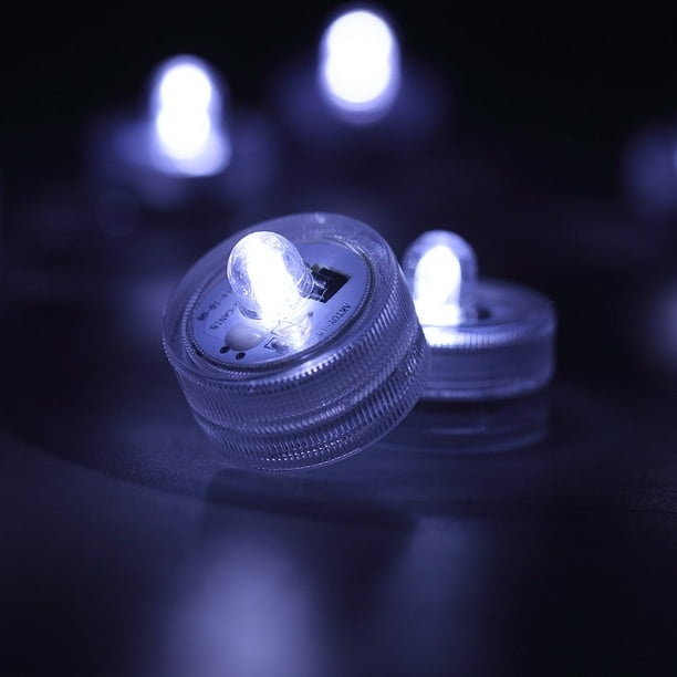 12pcs 1-LED Imperméable à l'Eau Lumière de Bougie Ronde avec Télécommande pour Noël de Fête de Mariage