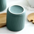 thumbnail image 2 of European Style Sugar Bowl With Lid, Ceramic Sugar Pot, Non-slip Coffee Accessories, Solid Color Sugar Pourer, Kitchen Storage-Green 3 Set-300ml, 2 of 9