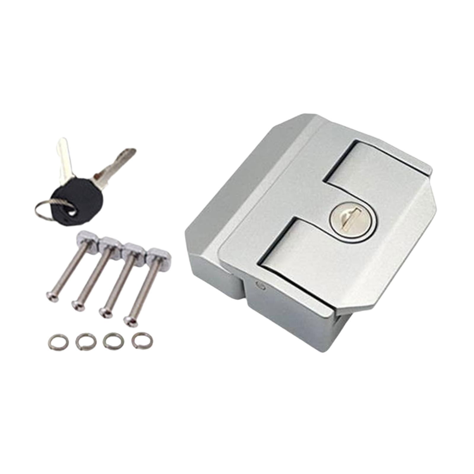 Baoblaze Tool Box Lock with M5*40 Screws Cabinet Door Lock for Aluminum Doors RV interior argent