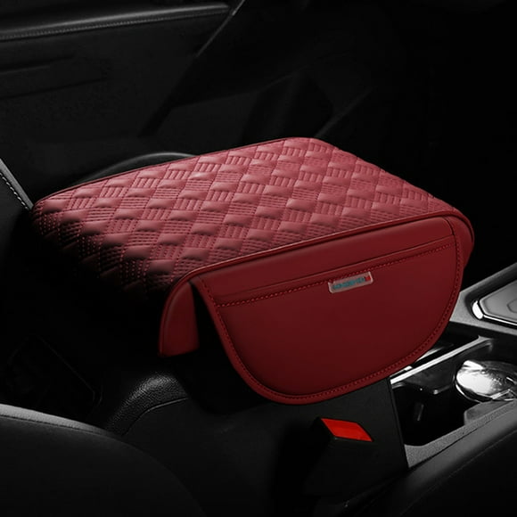 Tunhigl Car Center Console Cover Pad Leather Auto Armrest Cover Car Armrest Box Mat With Added Storage Bag Personalized Classic Elbow Pad Arm Cushion Pads For SUV Truck