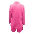 thumbnail image 5 of REORIAFEE Business Suit for Women Festival Outfit Women Long Sleeve Cardigan Coat Pocket Vest Shorts Suit Hot Pink XXL, 5 of 6