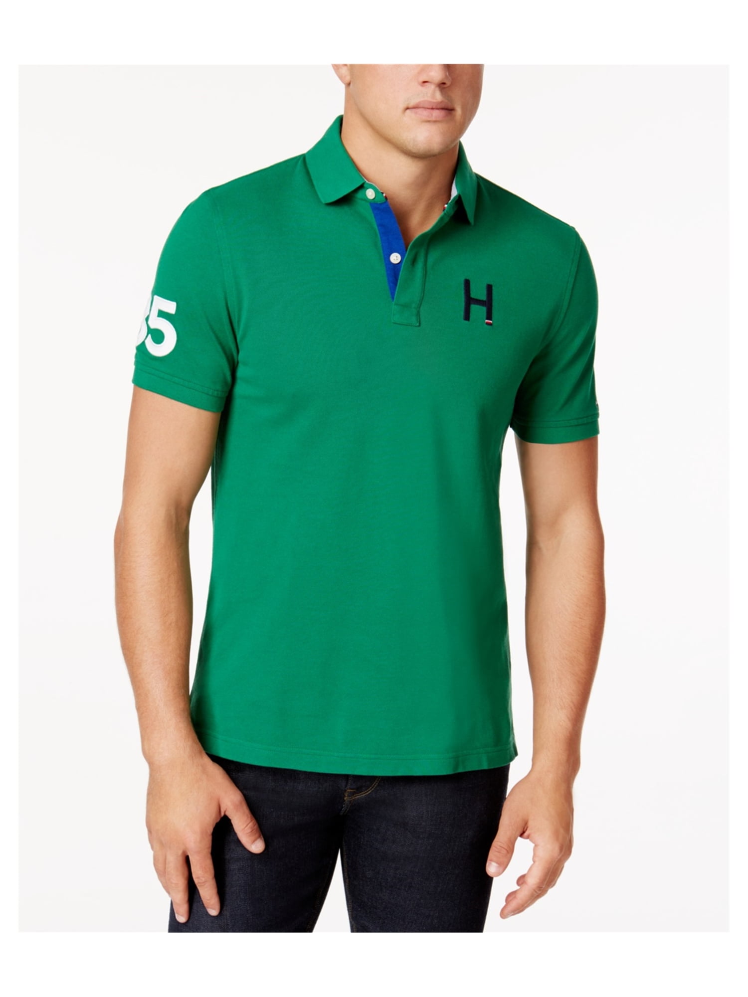 Tommy Hilfiger Tommy Hilfiger Mens Sporty Embroidered Rugby Polo