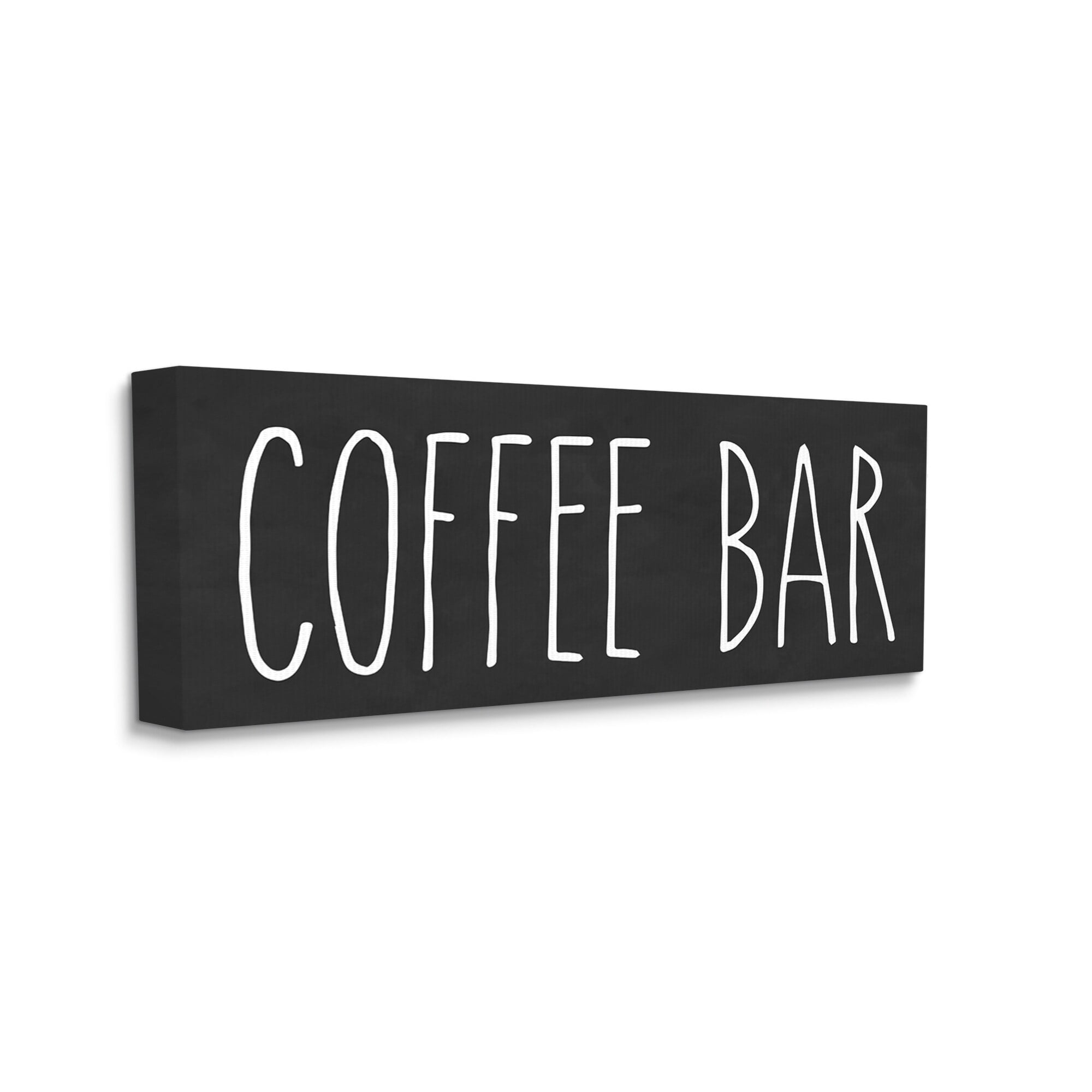 Stupell Industries Coffee Bar Casual Text Typography Kitchen Sign Graphic Art Gallery Wrapped Canvas Print Wall Art, Design by Lettered and Lined