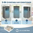 thumbnail image 3 of Portable Air Conditioner 10000 BTU for Rooms Up to 450 Sq.Ft, 3-in-1 AC Unit with Remote Control, Window Kit and Sleep Mode, Grey, 3 of 7