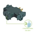 thumbnail image 3 of Hyper Tough Heavy Duty 3 Way Grounded Outlet Green Indoor Use Adapter, 15 Amps, 3 of 5