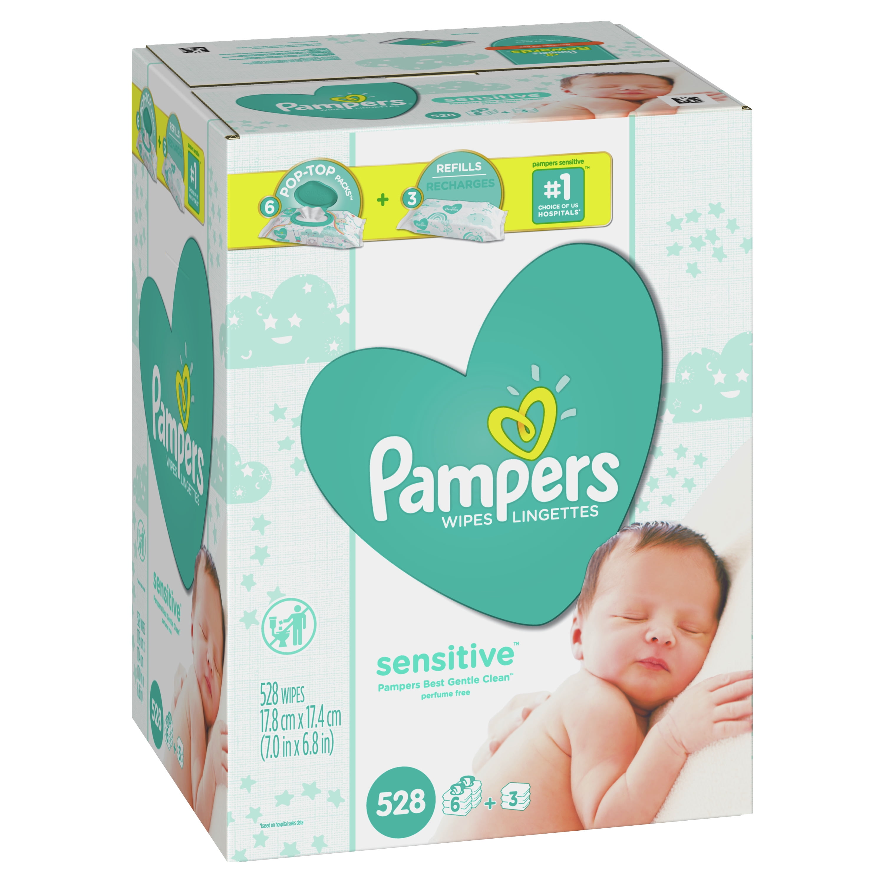 File:Pampers Sensitive x12 baby wipes lingettes bébé Feuchttücher (3).jpg -  Wikimedia Commons