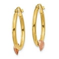 thumbnail image 2 of Auriga Fine Jewelry 14K Two-Tone Gold Heart Hoop Earrings for Women, 2 of 5