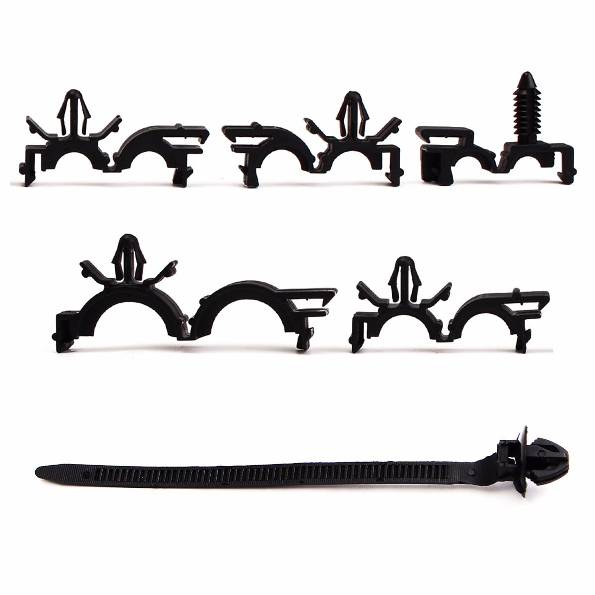 Car 54 Pcs Wire Loom Routing Clip Wiring Harness Assortment Convoluted Conduit
