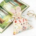 thumbnail image 2 of 4PC Bunny Easter Decoration Gift Bags Easter Party Favor Reusable Burlap Goodie Rabbit Drawstring Treat Bag for Some Bunny is One Easter Kids Baby Shower Garden Tea Party Supplies, 2 of 6