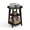Black, variant on 3-Tier Round Side Table, 23.6" Tall End Table with Storage Shelves for Living Room & Bedroom,Walnut