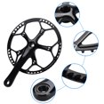 thumbnail image 1 of Juego de Manivela de Brazo de Bicicleta, Aleación de Aluminio de Alta Resistencia, Accesorio de Resaracia de Bicicletas de Bielas de Una Sola Velocidad Integrales Huecas, 1 of 7